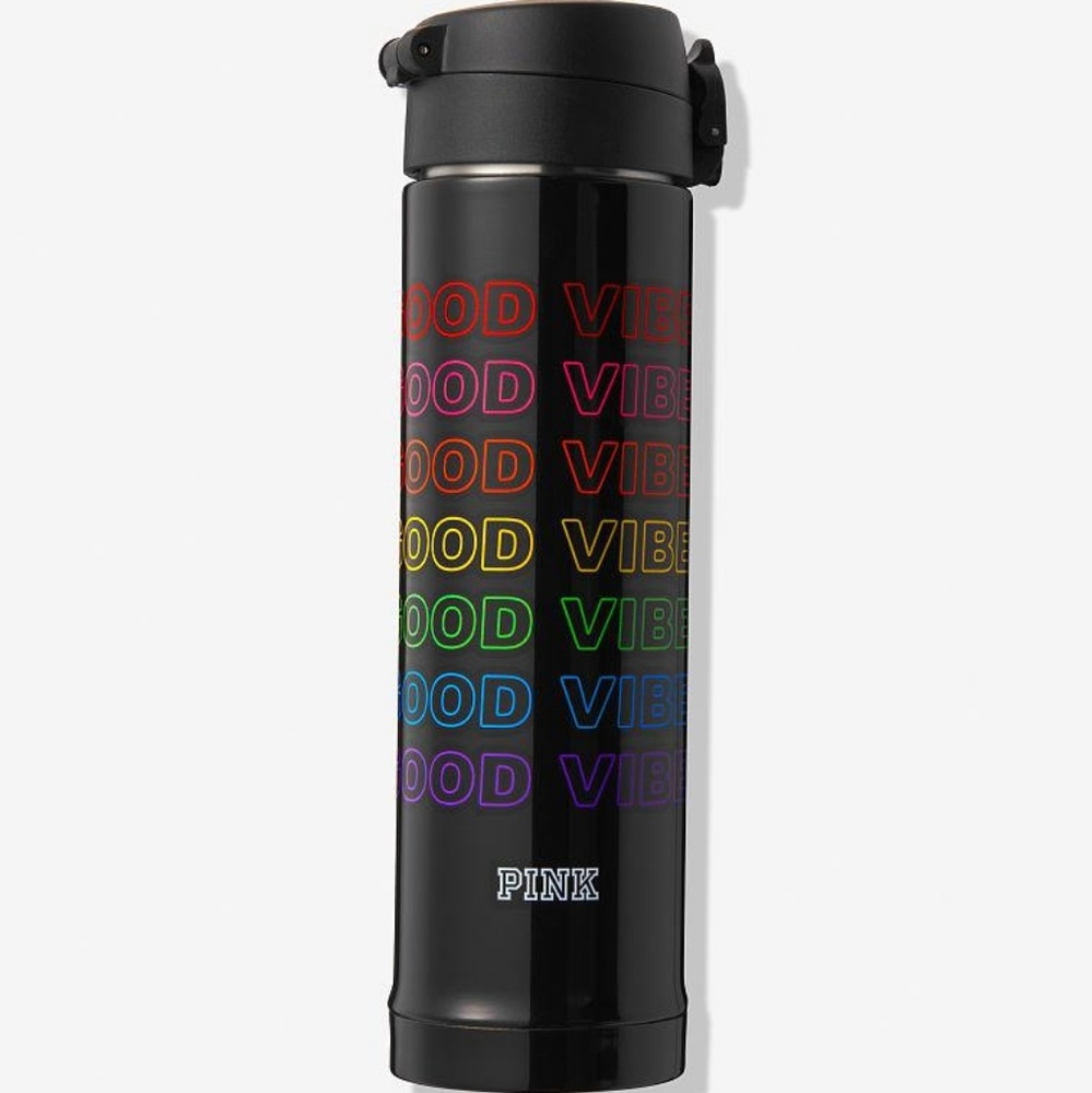 🔥NEW VS PINK BLACK RAINBOW THERMOS